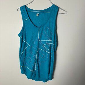 EUC Under Armour Heat Gear Loose Tank Top Shirt Womens Teal Run Small S